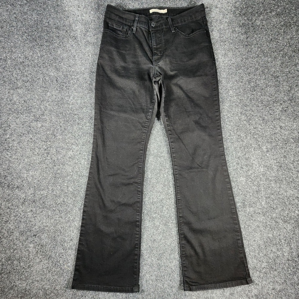 Levi's 315 Shaping Bootcut Jeans Womens 29x30 Black Wash Mid Rise Stretch